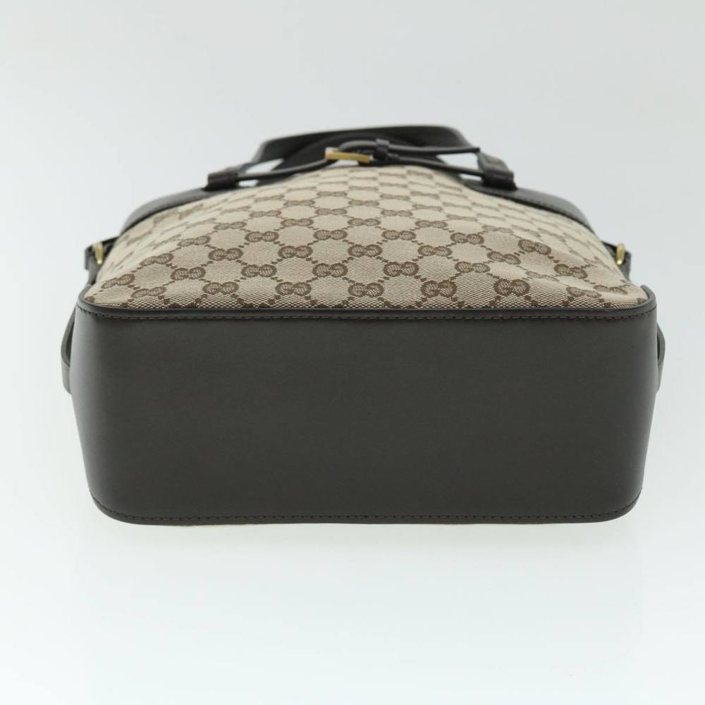 GUCCI Gg Canvas Tote Bag Canvas Leather Beige Brown 107757 Auth Ki3340 - Picture 5 of 16